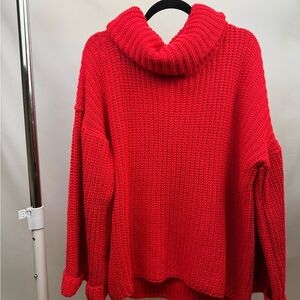 Ele e‎ Ela Red Chunky Knit Turtleneck Sweater | Size M (Fits L)